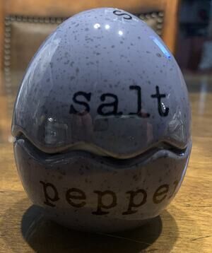 Pier 1 One Salt Pepper Shaker Speckled Egg Easter Spring Easter Festive Bunny